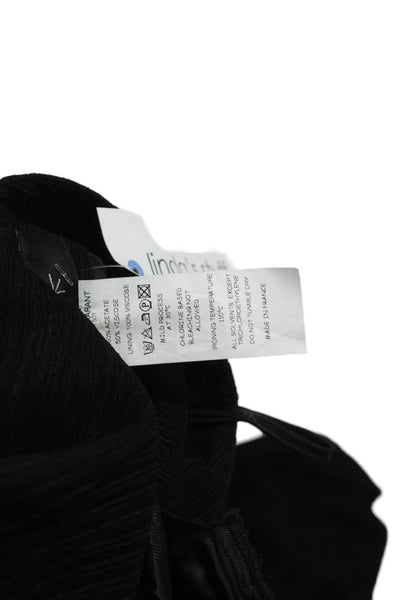 Isabel Marant Womens Dress Pants Black 50% Acetate Button Solid Size 3