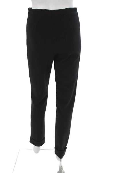 Ingrorose Women Dress Pants Black Zip Solid 95% Polyamide Size 44