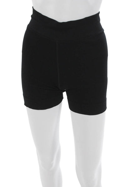 Eterne Women Biker Shorts Black Pull On Nylon Spandex Size M