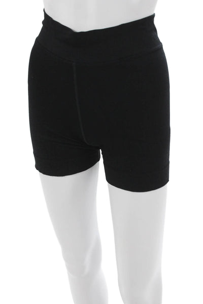 Eterne Women Biker Shorts Black Pull On Nylon Spandex Size M