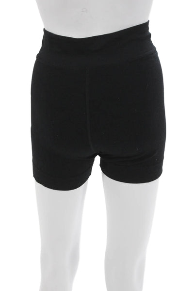 Eterne Women Biker Shorts Black Pull On Nylon Spandex Size M