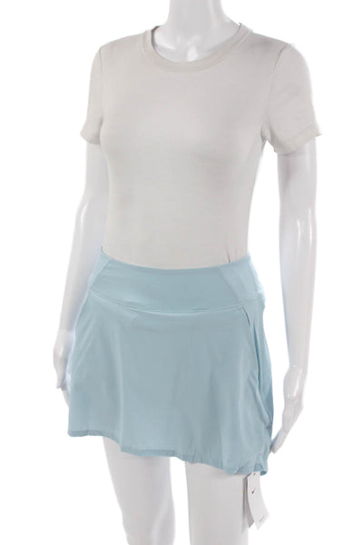 Nike Women Athletic Skort Blue Nylon Short Size S