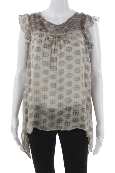 Zara Womens Multicolor Geometric Tunic Blouse Sleeveless Size M