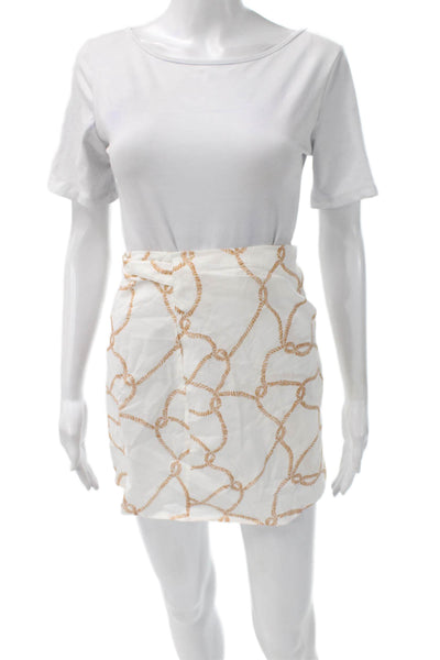 We Wore What Women Mini Dress White V Neck Long Sleeve Nautical Size S
