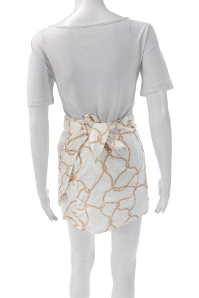 We Wore What Women Mini Dress White V Neck Long Sleeve Nautical Size S