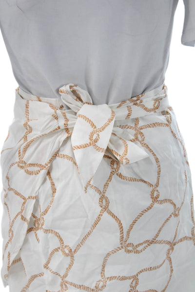 We Wore What Women Mini Dress White V Neck Long Sleeve Nautical Size S