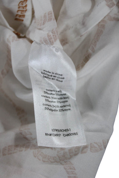We Wore What Women Mini Dress White V Neck Long Sleeve Nautical Size S