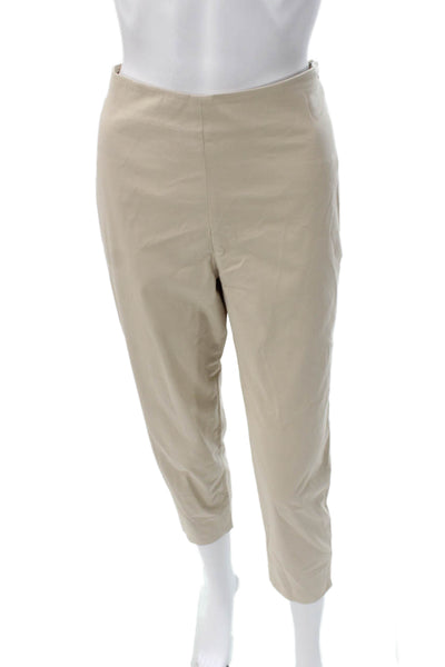 Leggiadro Womens Cropped Beige Pants Size 6