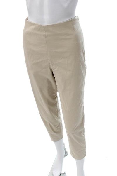Leggiadro Womens Cropped Beige Pants Size 6