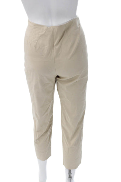 Leggiadro Womens Cropped Beige Pants Size 6