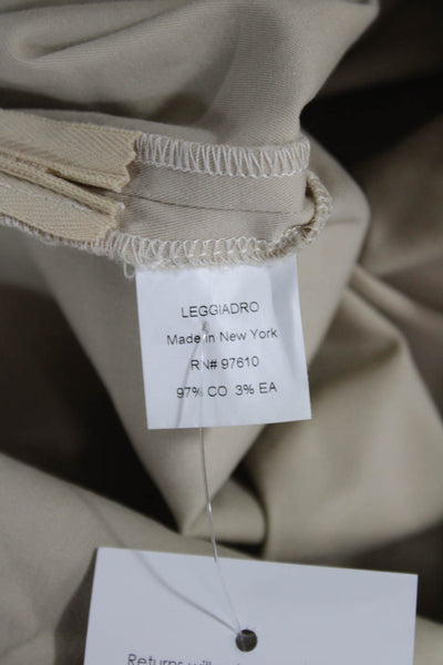 Leggiadro Womens Cropped Beige Pants Size 6