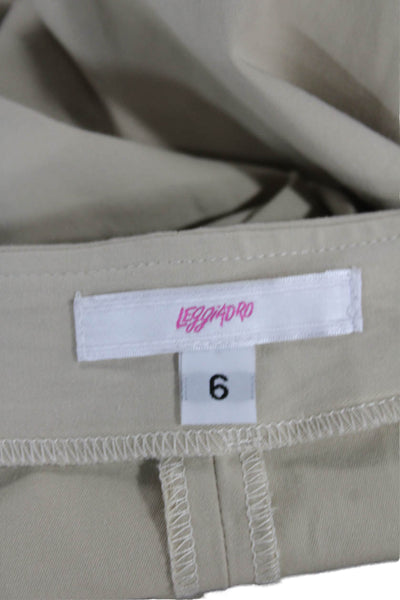 Leggiadro Womens Cropped Beige Pants Size 6