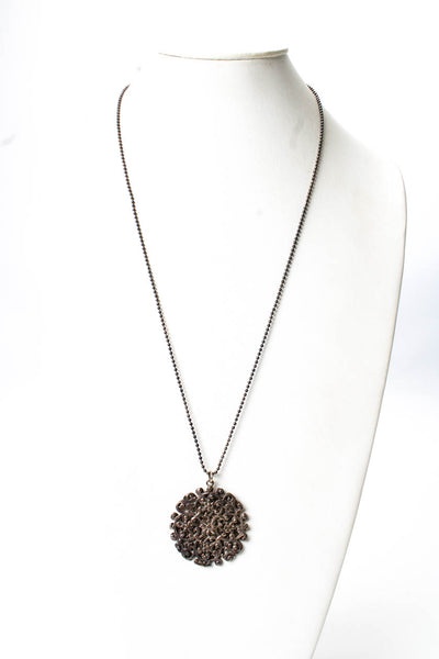 Yoyo32 Womens 925 Silver + 9K Gold Accent Kabbalah Pendant Necklace 28" 32g
