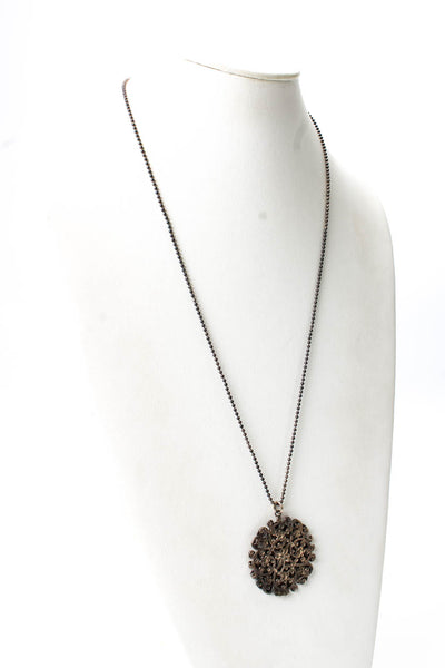 Yoyo32 Womens 925 Silver + 9K Gold Accent Kabbalah Pendant Necklace 28" 32g