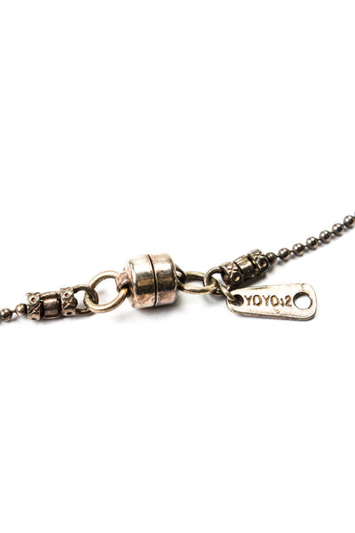 Yoyo32 Womens 925 Silver + 9K Gold Accent Kabbalah Pendant Necklace 28" 32g