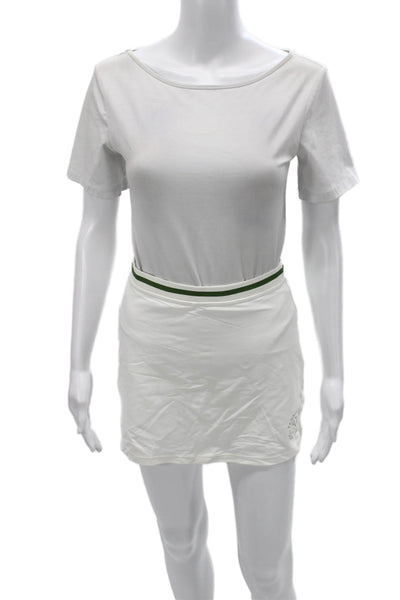 Weworewhat Womens Athletic Tennis Skort White Scoop Neck Short Size M