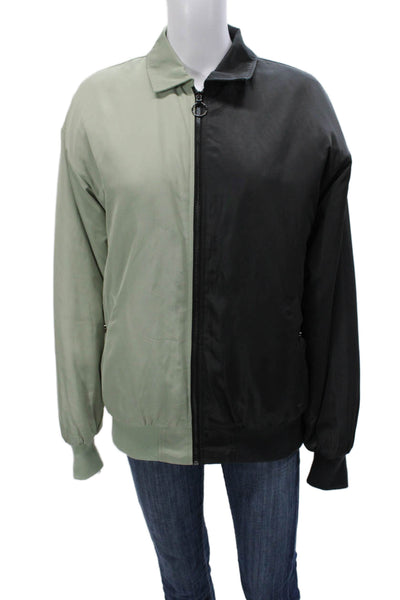Adika Women Bomber Jacket Black Long Sleeve Zip Polyester Size XS
