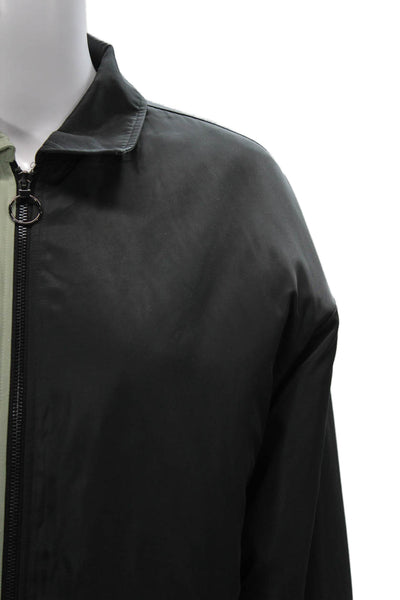 Adika Women Bomber Jacket Black Long Sleeve Zip Polyester Size XS