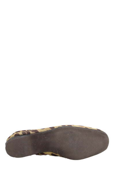 Emma Hope Womens Animal Print Slide On Ballet Flats Beige Brown Size 35.5 5.5