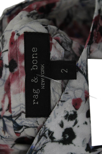 Rag & Bone Womens Shirt Dress Multicolor Collared Long Sleeve Size 2