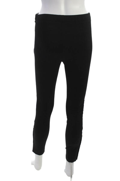 Pinko Womens Black Leather Ankle Leggings Size 2