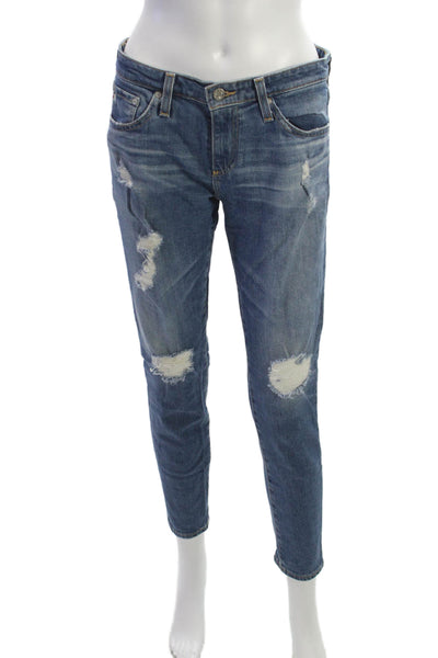 Adriano Goldschmied Womens Skinny Jeans Blue Low Rise Size 27