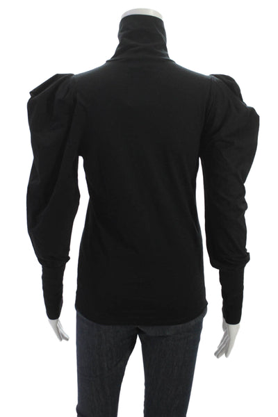 Adriano Goldschmied Womens Basic Black Turtleneck Long Sleeve T-Shirt Size S