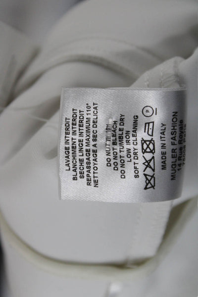 Mugler Womens Dress Pants White Zip Size 34