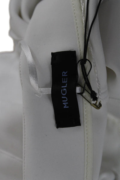 Mugler Womens Dress Pants White Zip Size 34