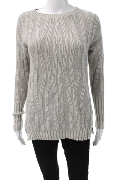Vince Women Pullover Wool Blend Round Neck Long Sleeve Solid Size XS