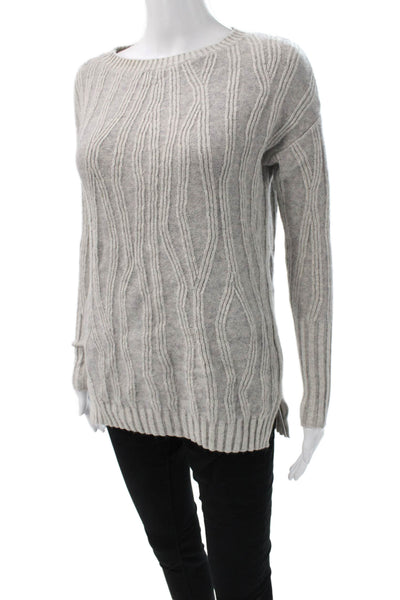 Vince Women Pullover Wool Blend Round Neck Long Sleeve Solid Size XS