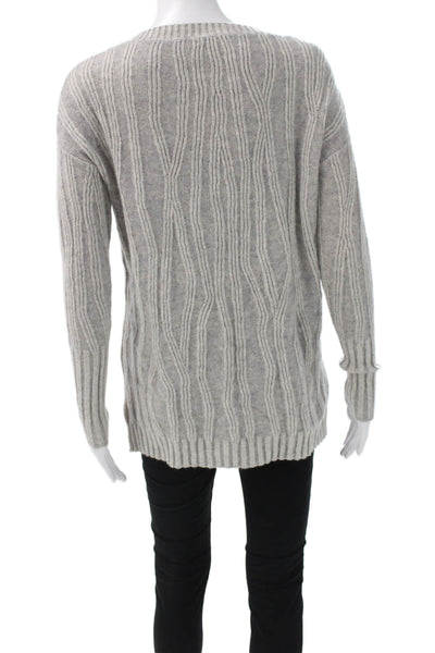Vince Women Pullover Wool Blend Round Neck Long Sleeve Solid Size XS