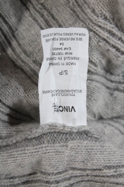 Vince Women Pullover Wool Blend Round Neck Long Sleeve Solid Size XS