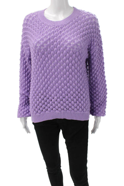 Lucy Paris Women Pullover Sweater Purple Long Sleeve Size M