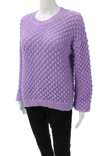 Lucy Paris Women Pullover Sweater Purple Long Sleeve Size M