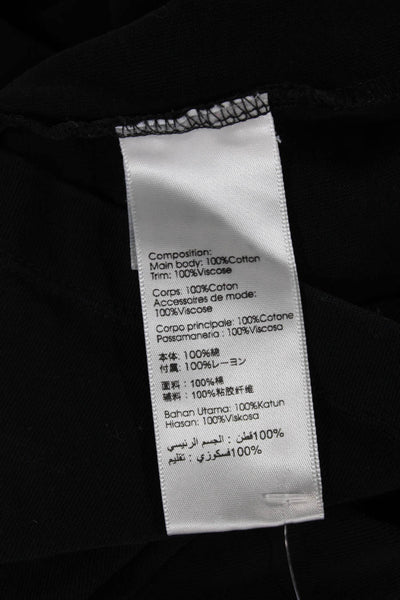 3.1 Phillip Lim Womens T-Shirt Black Cotton Short Sleeve Size M