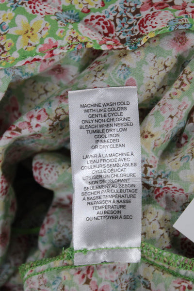 Elie Tahari Women Multicolor Floral Square Neck Blouse Size XS