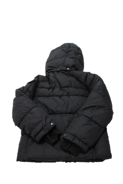 S13 NYC Girls Hooded Long Sleeve Zippered Puffer Jacket Black Size 14