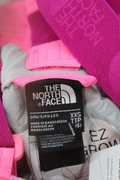 The North Face® Girls Sleeveless Zippered Straight Overalls Pink Size 2XS