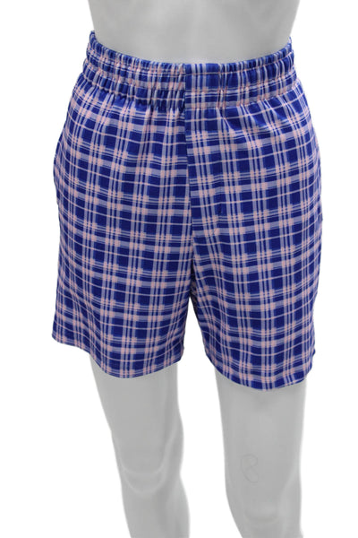 Frankies Bikinis Women Plaid Cotton Blend Casual Shorts Size S
