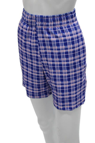 Frankies Bikinis Women Plaid Cotton Blend Casual Shorts Size S