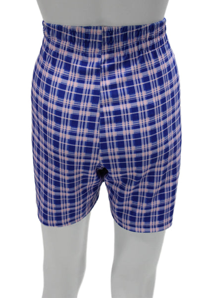 Frankies Bikinis Women Plaid Cotton Blend Casual Shorts Size S