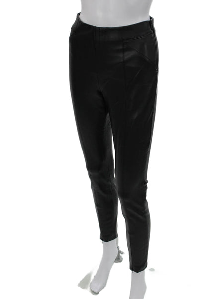 Zara Womens Polyurethane Solid Pants Inseam 27 Size M