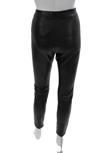 Zara Womens Polyurethane Solid Pants Inseam 27 Size M