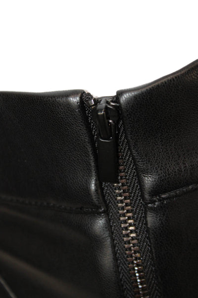 Zara Womens Polyurethane Solid Pants Inseam 27 Size M