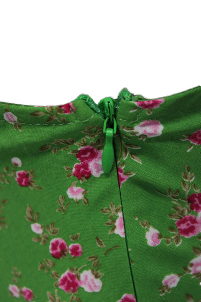 Isalis Women Maxi Skirt Floral Polyester Size M