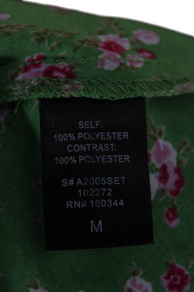 Isalis Women Maxi Skirt Floral Polyester Size M