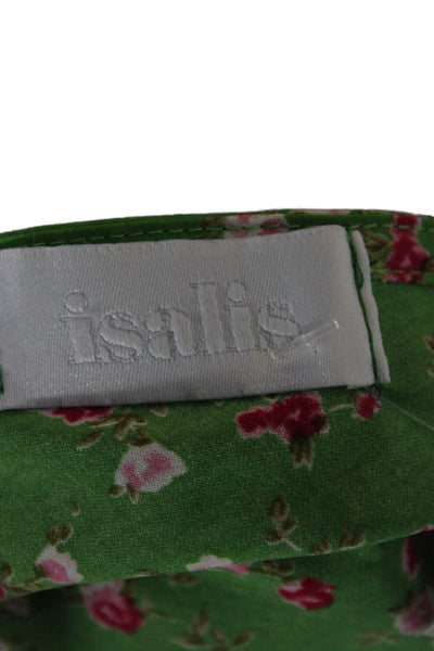Isalis Women Maxi Skirt Floral Polyester Size M