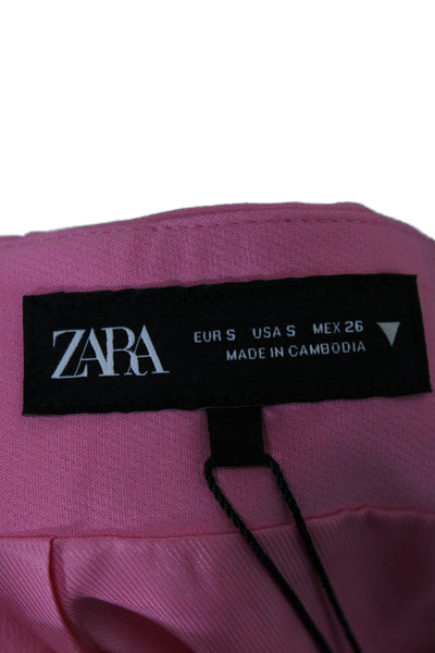 Zara Womens Pink Mini Skirt Polyester Blend Short Size S