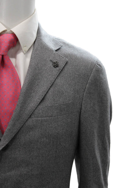 Lubiam Mens Gray Wool Suit Size 52